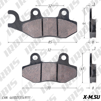 Колодки тормозные дисковые SYM JET50,100 (FDB2190)