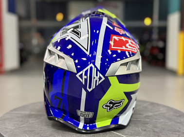 Шлем кроссовый HETOSHI Сине-желто-красный AD3-14 цв.  р. XL