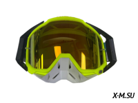 Очки мотокросс 100% XD3-8 коробка цв. оправы Светло-желтый цв. стекла Синий 